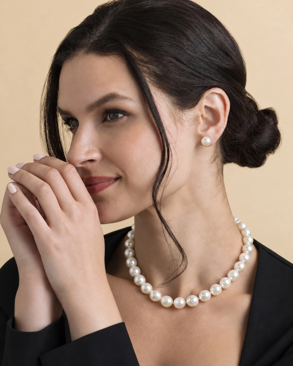 11.5-12.5mm White Freshwater Pearl Necklace - AAA Quality