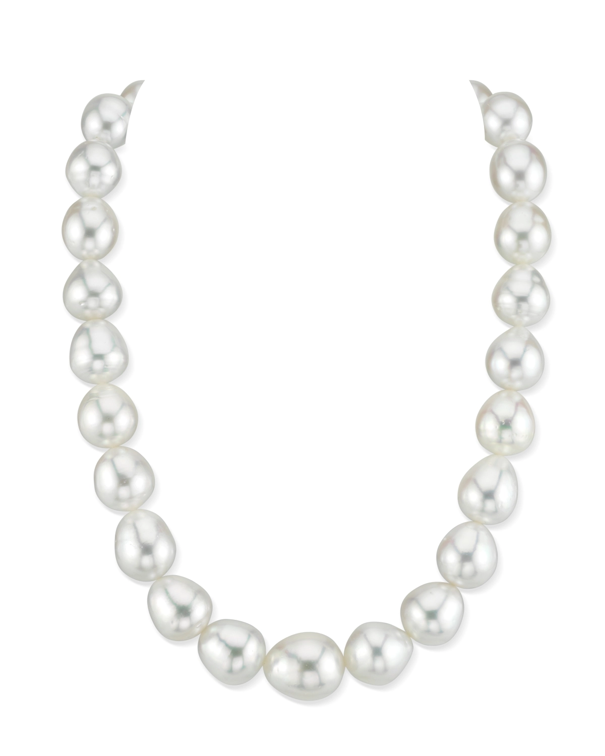 11-13mm White South Sea Drop Shape Pearl Necklace - PSL Certified
