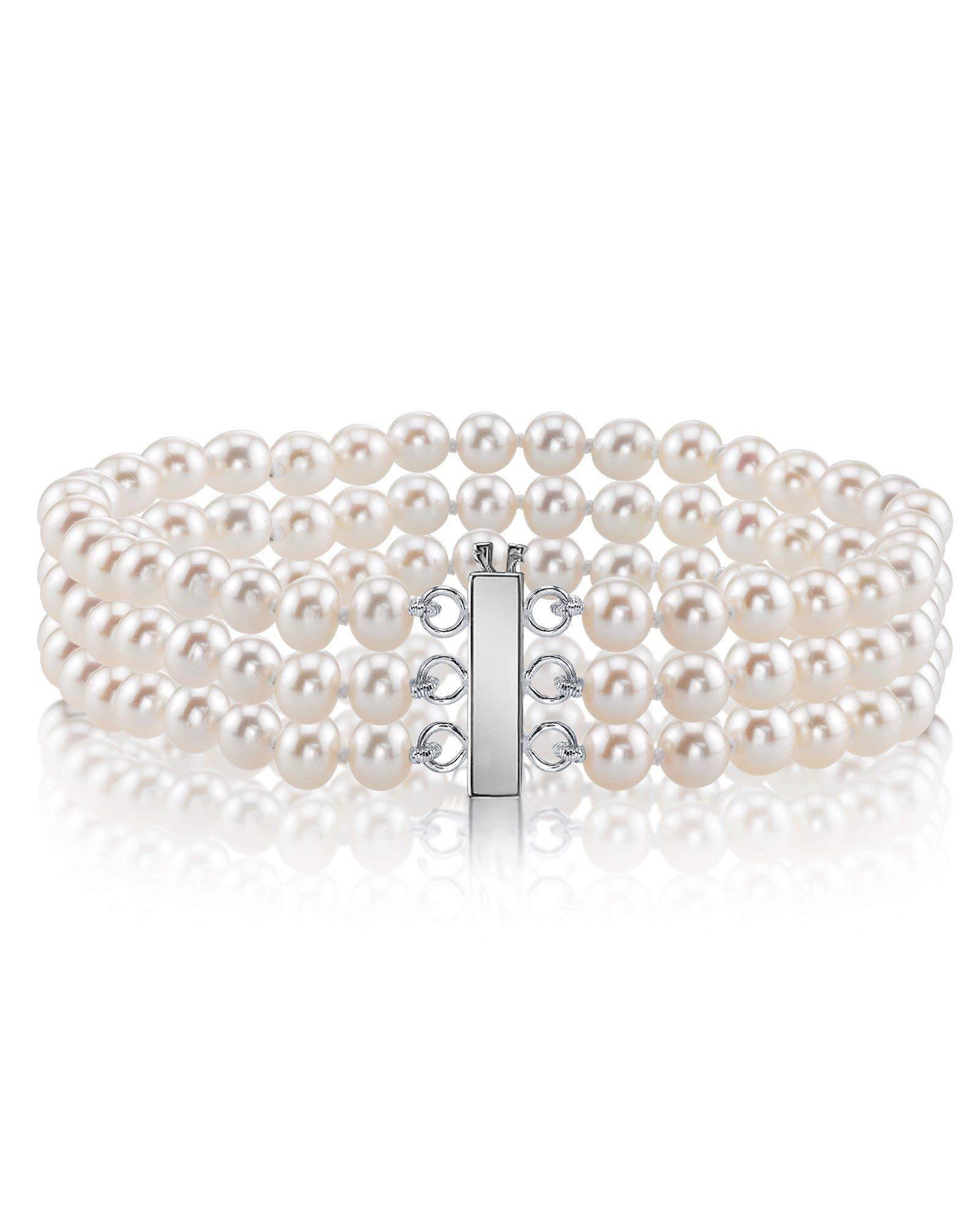 Triple Hanadama Akoya Pearl Bracelet