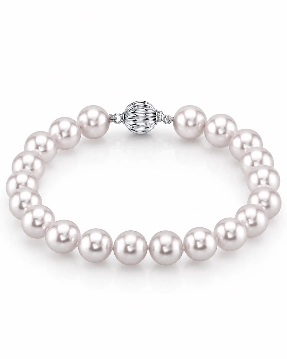 7.5-8.0mm Akoya White Pearl Bracelet - AAA Quality