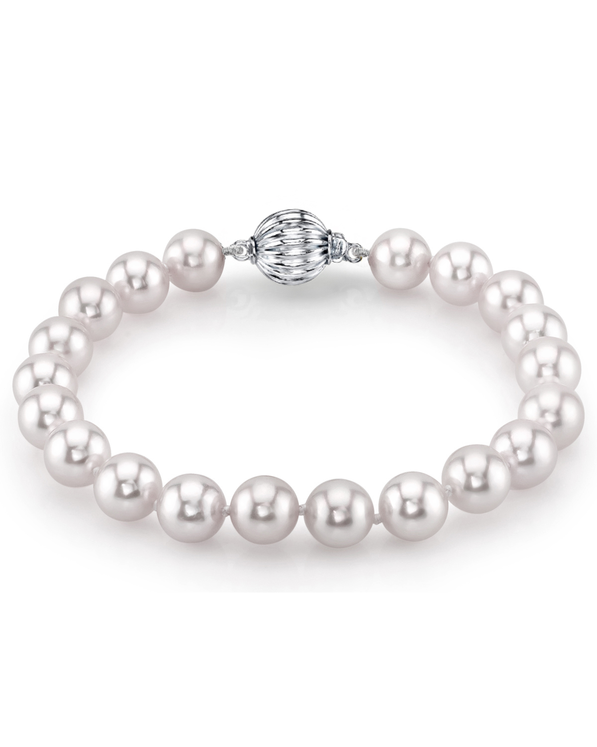 7.0-7.5mm Akoya White Pearl Bracelet - AAA Quality