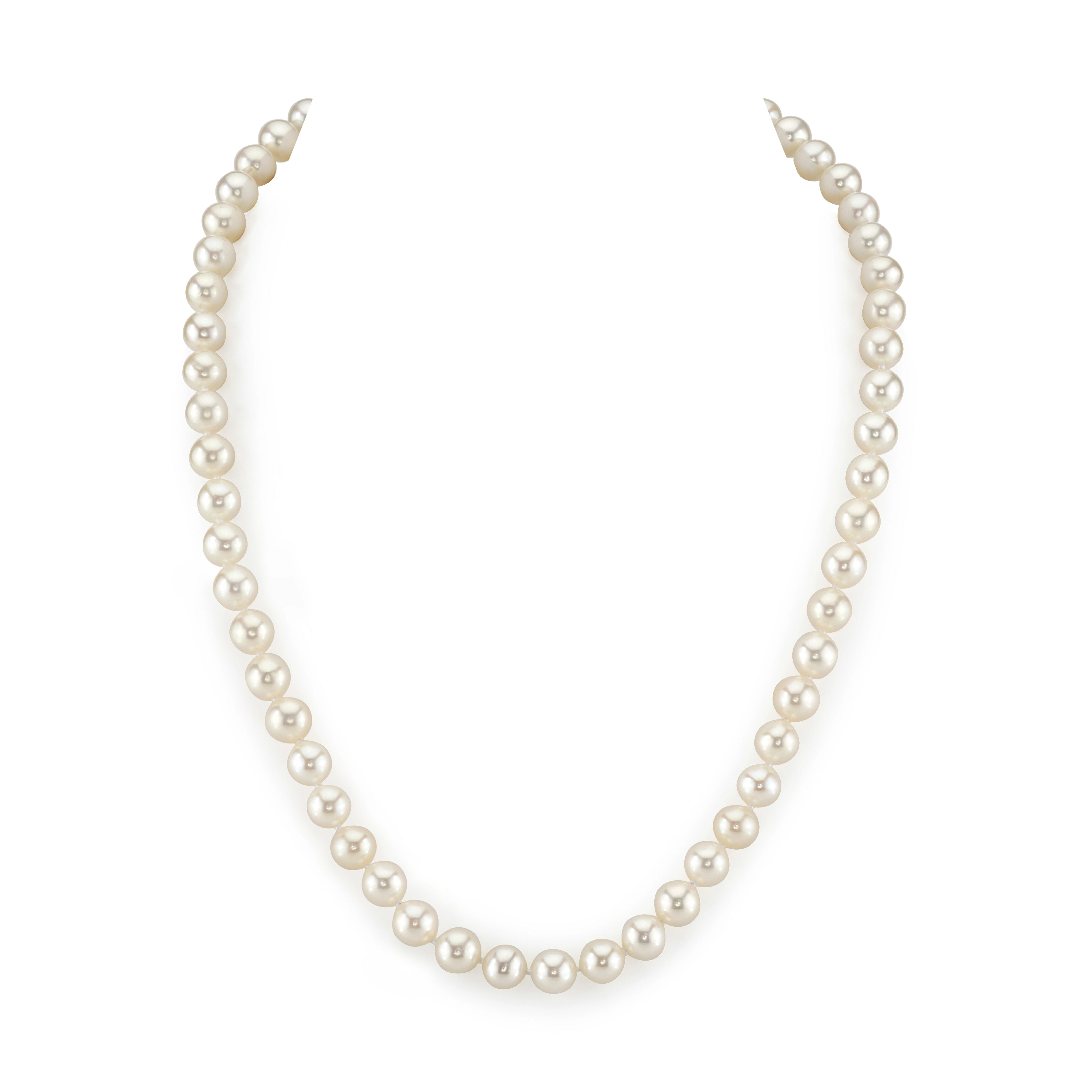 7-7.5mm White Freshwater Choker Length Pearl Necklace