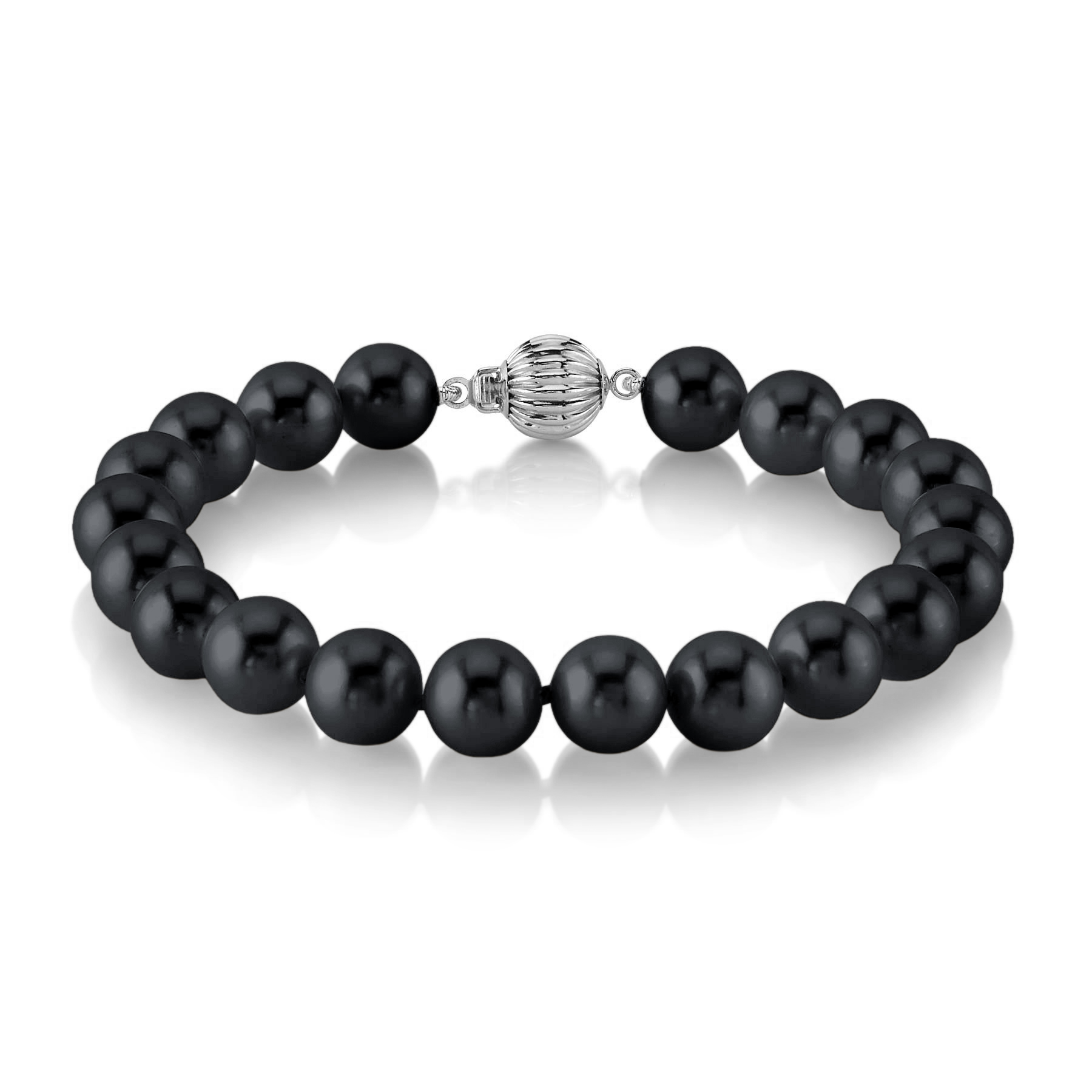 8.5-9.0mm Black Freshwater Pearl Bracelet - AAA Quality