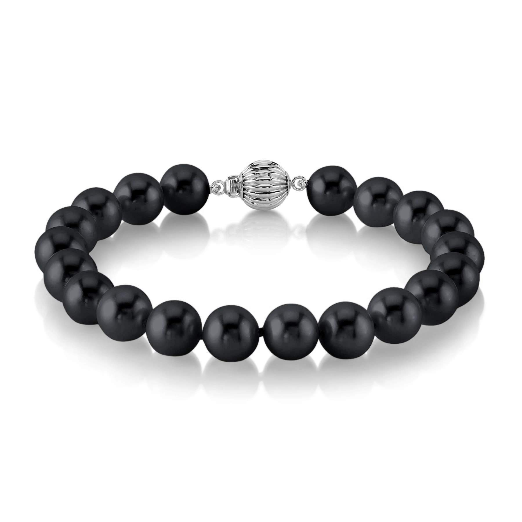 8.5-9.0mm Black Freshwater Pearl Bracelet - AAA Quality