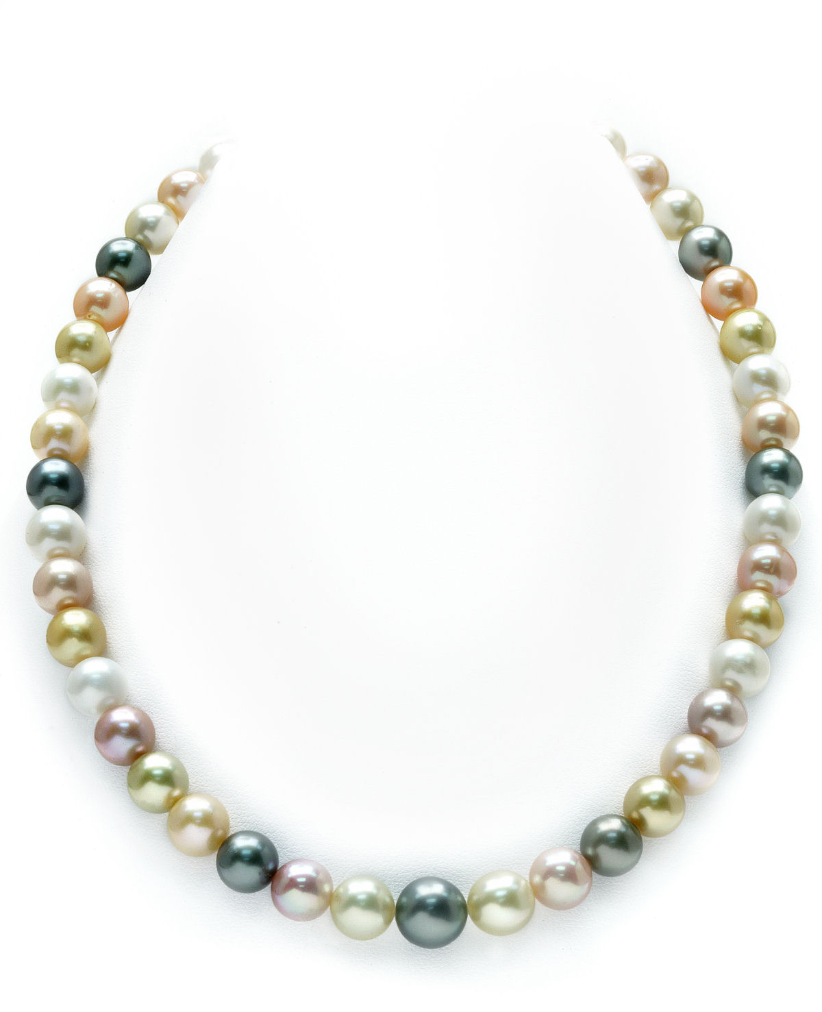 8-10mm South Sea & Freshwater Multicolor Pastel Pearl Necklace - AAA ...