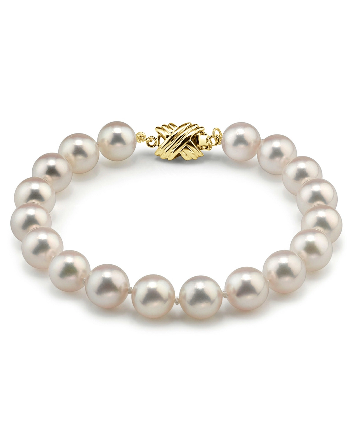 8.5-9.0mm Hanadama Akoya White Pearl Bracelet