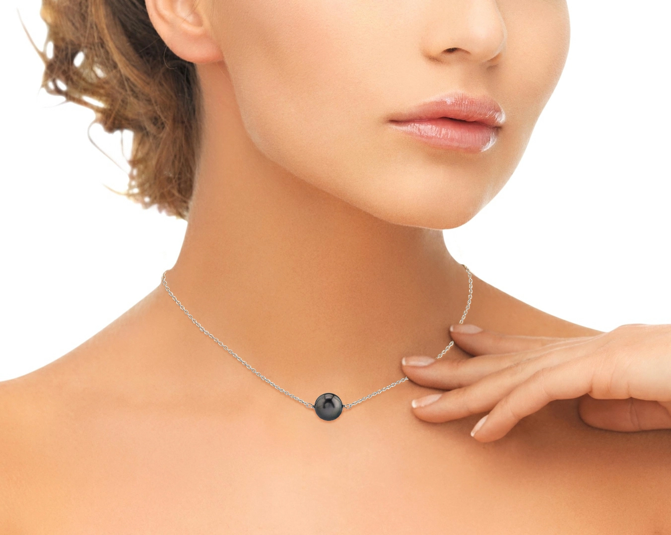 Tahitian South Sea Round Solitaire 14K Pearl Necklace