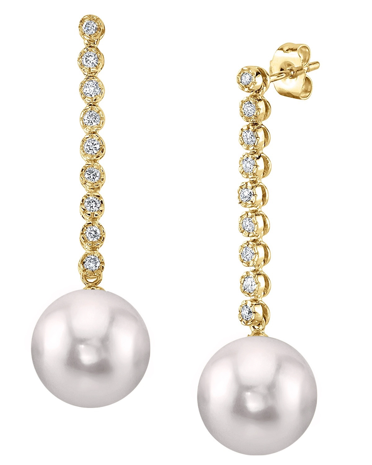 White South Sea Pearl & Diamond Serena Earrings