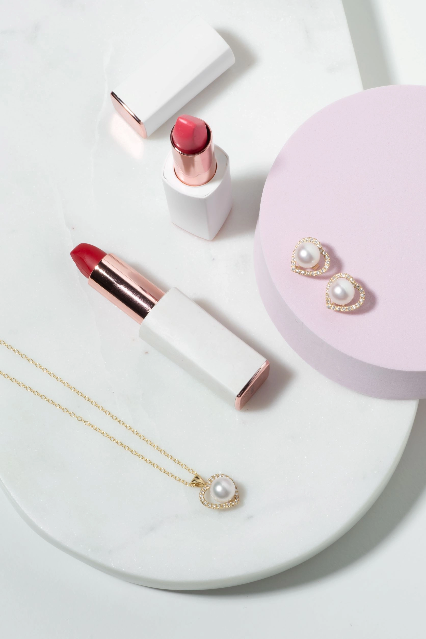 Akoya Pearl & Diamond Heart Amour Pendant