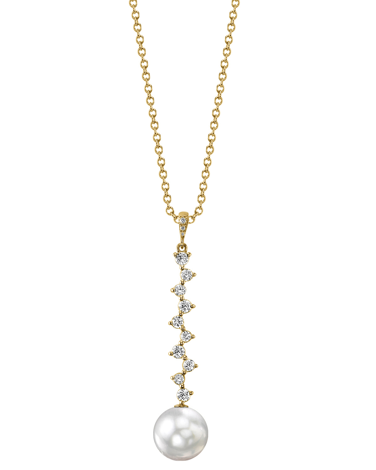 White South Sea Pearl & Diamond Naomi Pendant