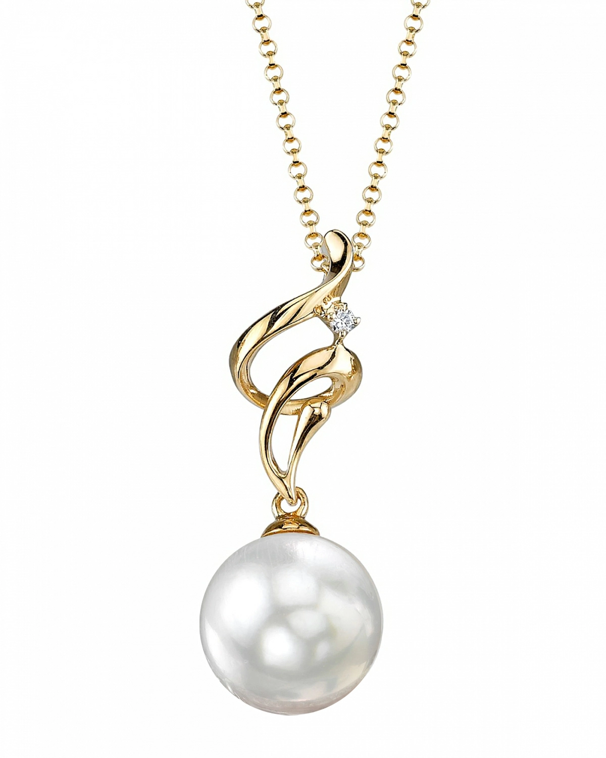 White South Sea Pearl & Diamond Aria Pendant