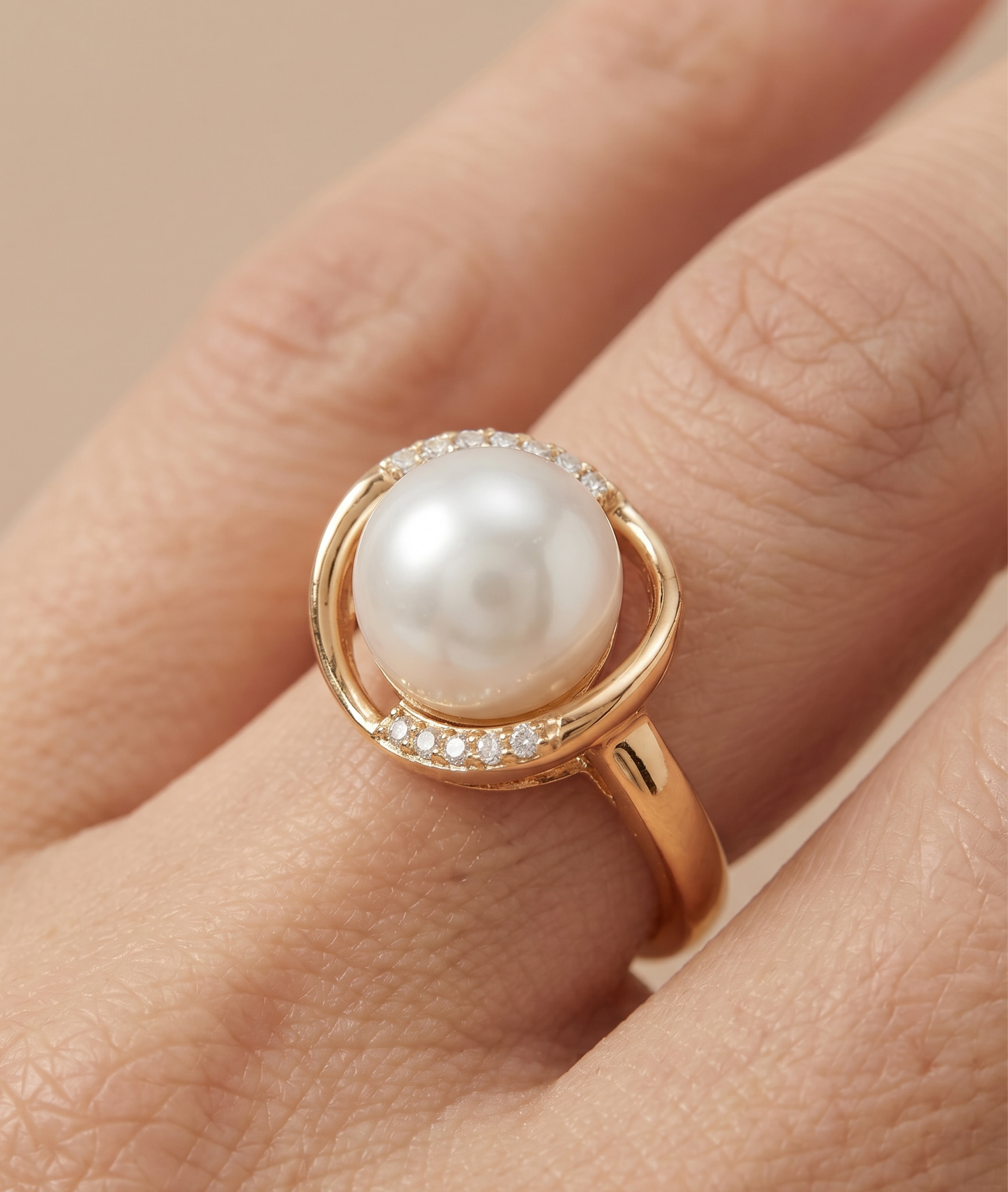 White South Sea Pearl & Diamond Ruby Ring - Secondary Image