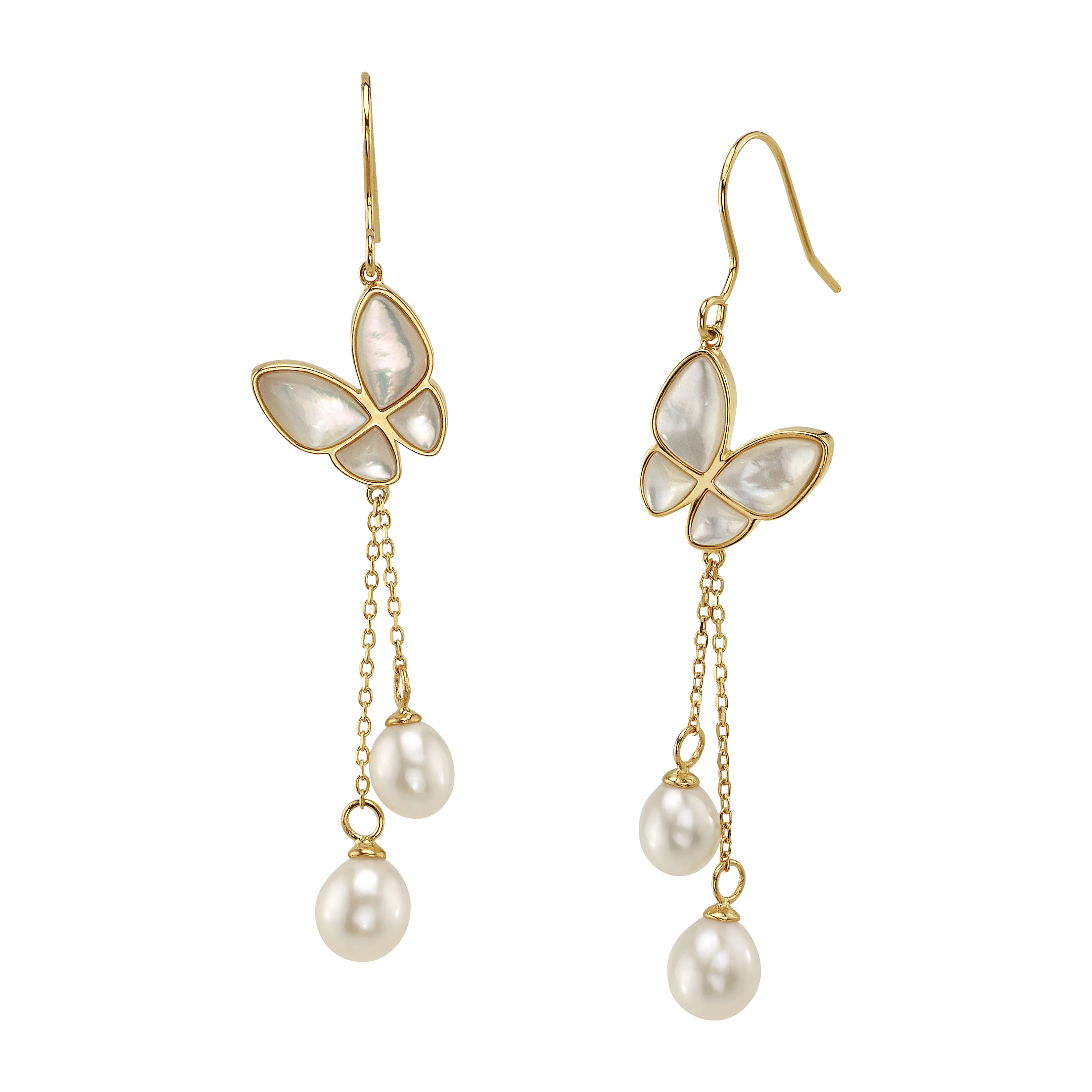 White Freshwater Pearl Gaia Earrings
