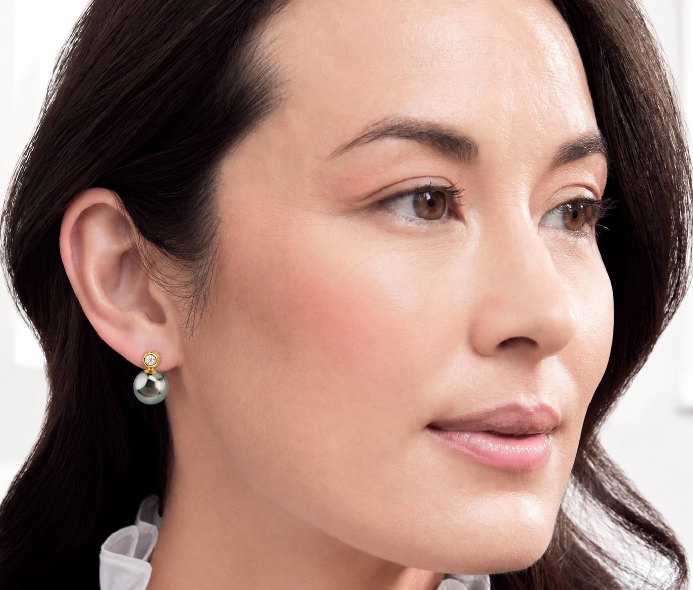 Tahitian South Sea Pearl & Diamond Dakota Earrings