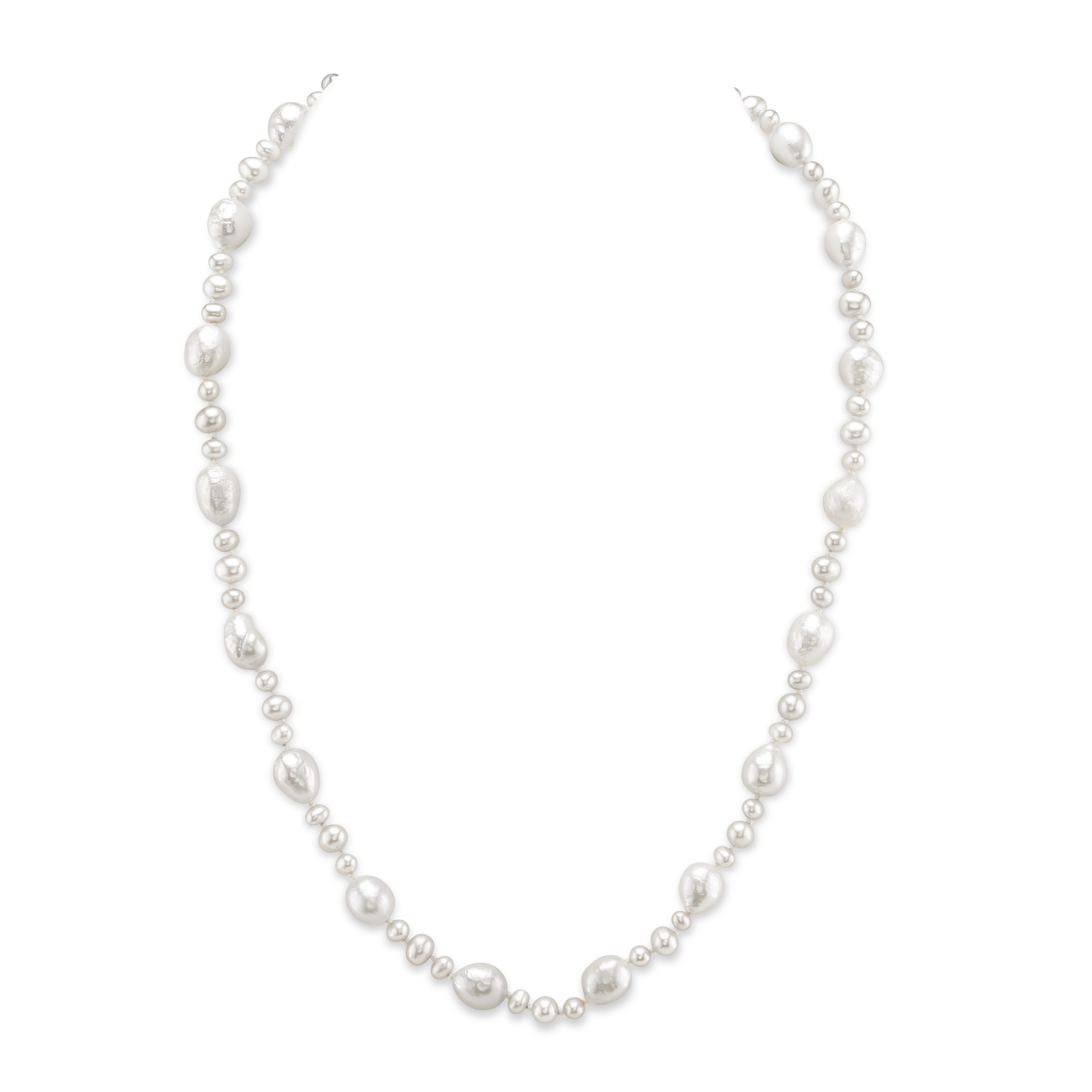 3-8mm White Freshwater Pearl Necklace - AAA Quality