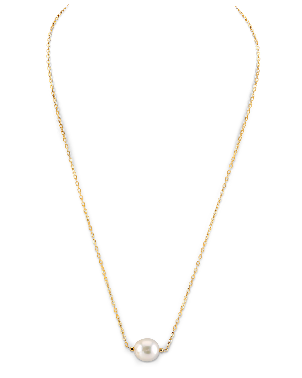 Freshwater Baroque Pearl 14K Gold Chain Elsa Necklace