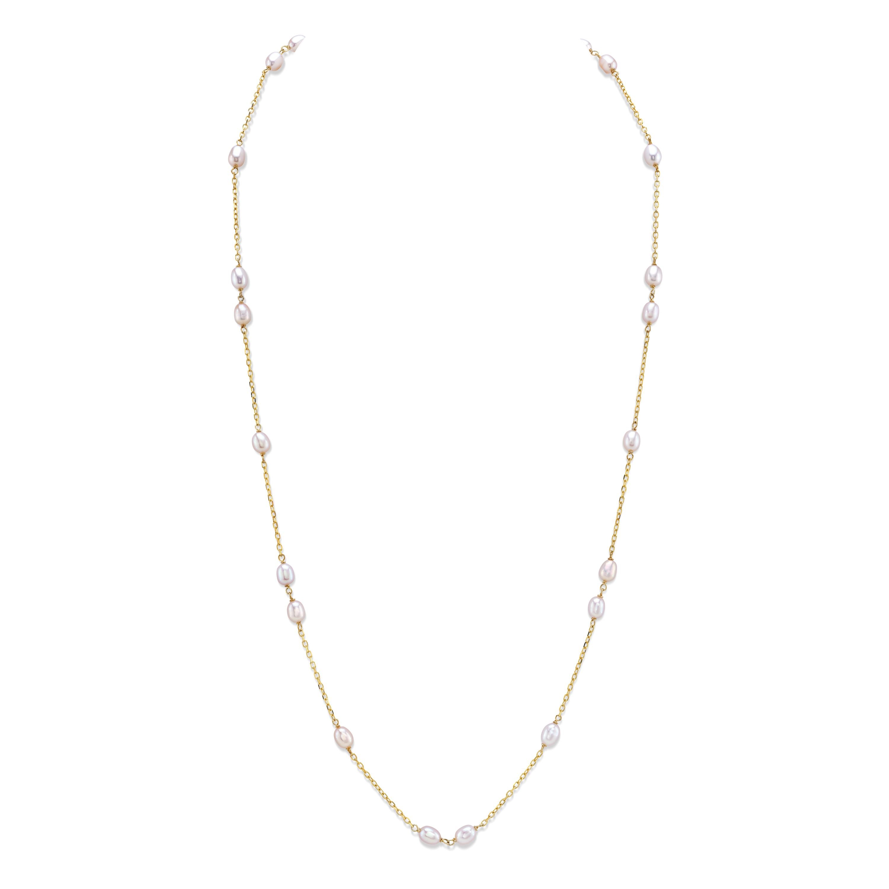White Freshwater Pearl Tincup Anna Necklace