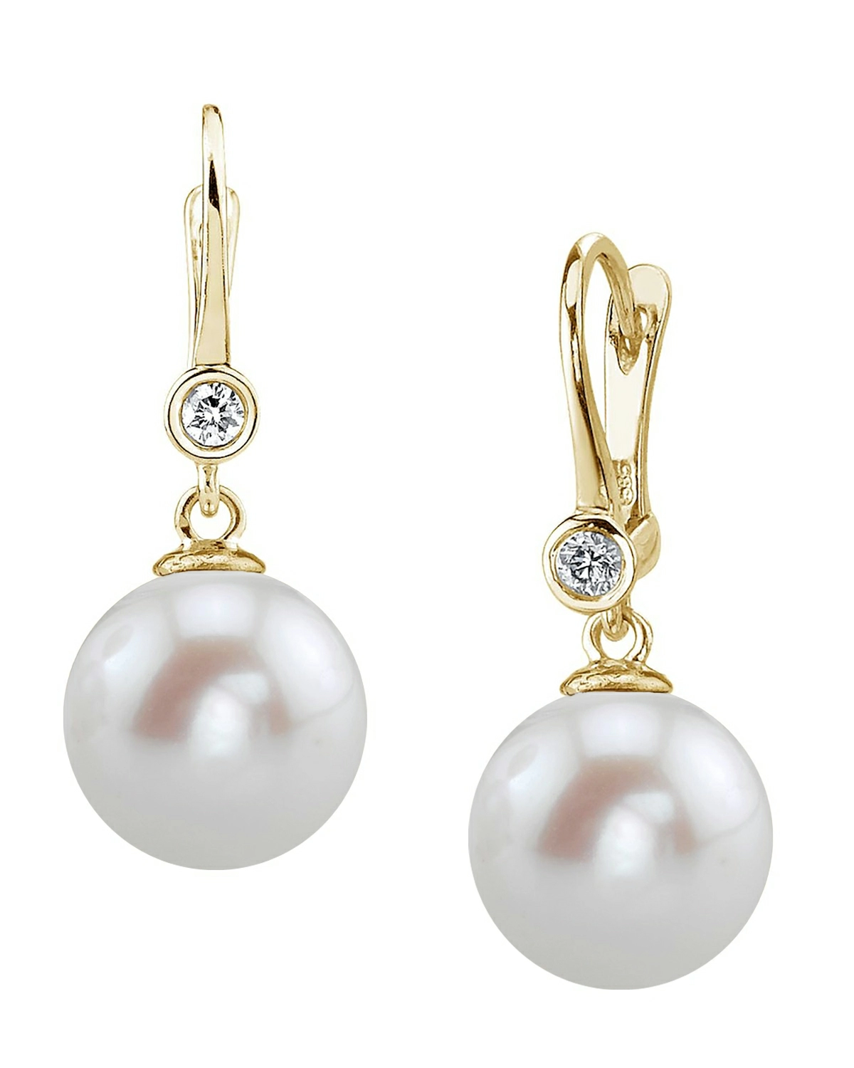 Freshwater Pearl & Diamond Michelle Earrings