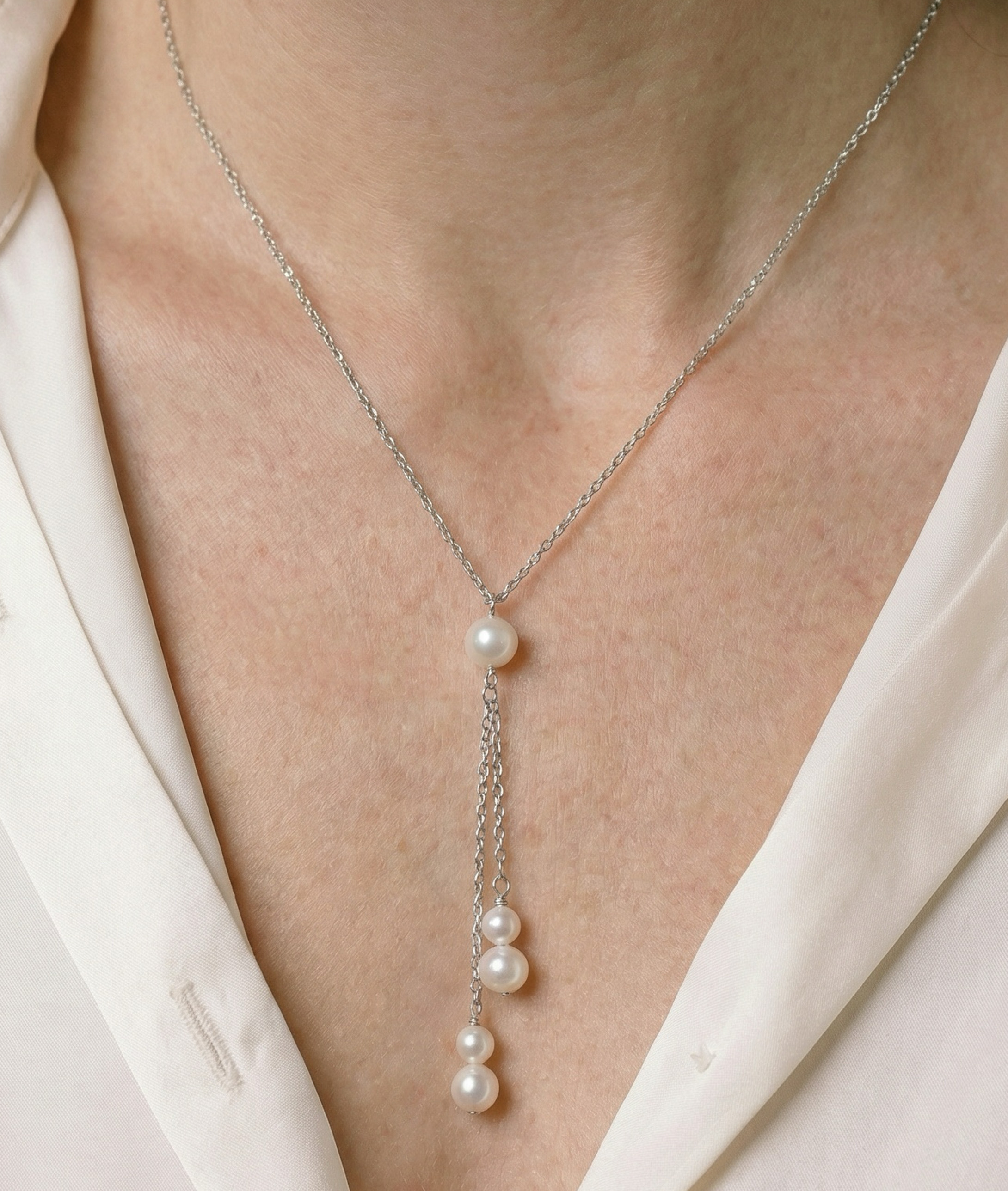 Freshwater Pearl Tincup Selena Necklace Pendant - Secondary Image