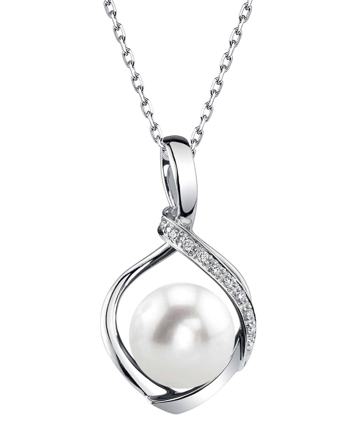 Freshwater Pearl & Diamond Alexis Pendant