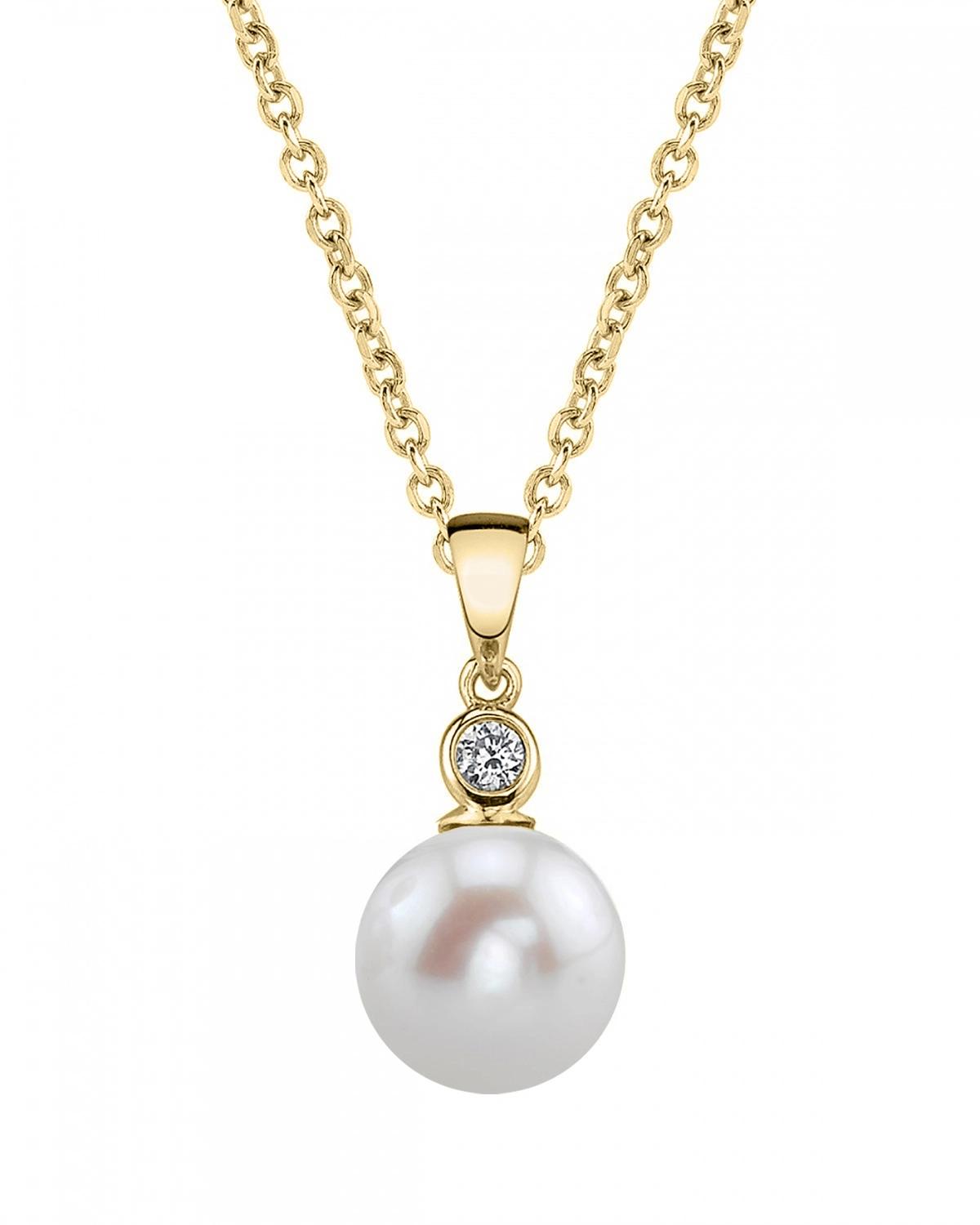 Freshwater Pearl & Diamond Michelle Pendant