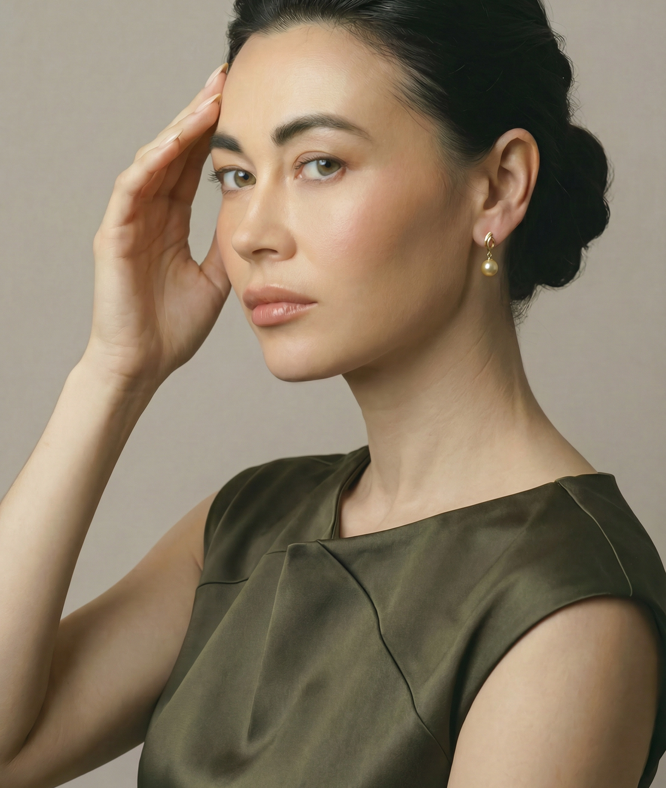 14K Gold Golden Pearl & Diamond Symphony Earrings