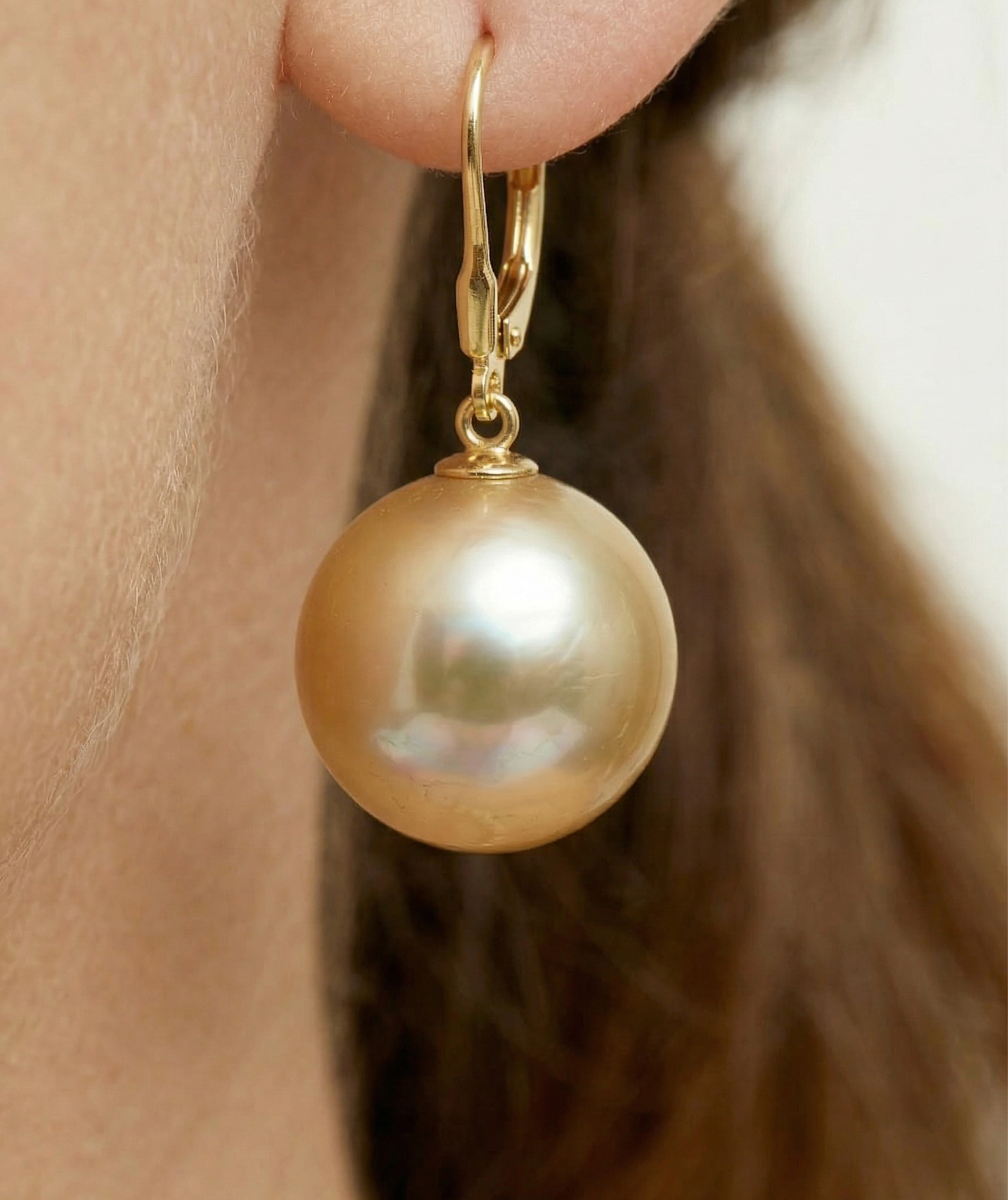 Golden Pearl Classic Elegance Earrings