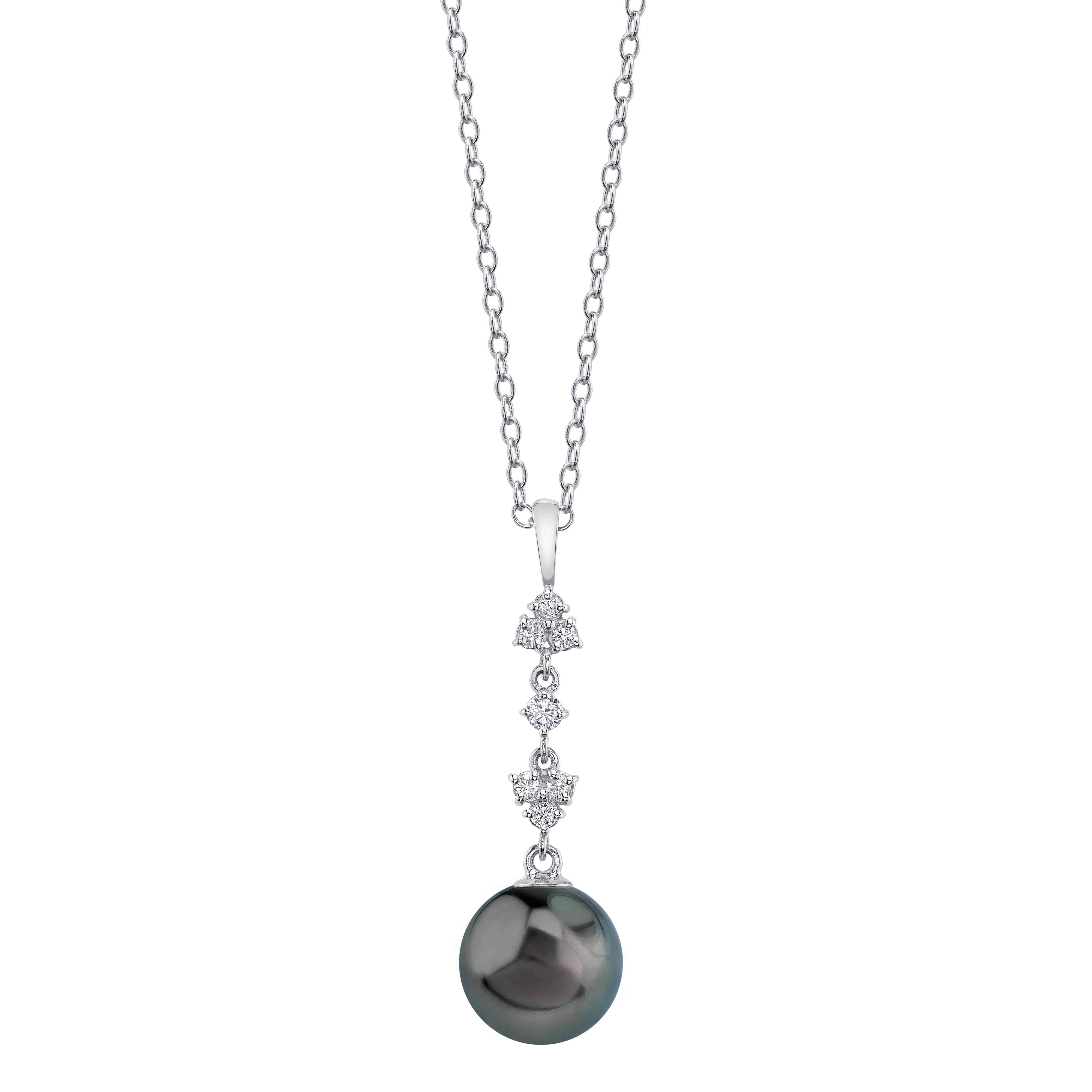Tahitian South Sea Pearl & Lab Grown Diamond Georgia Pendant