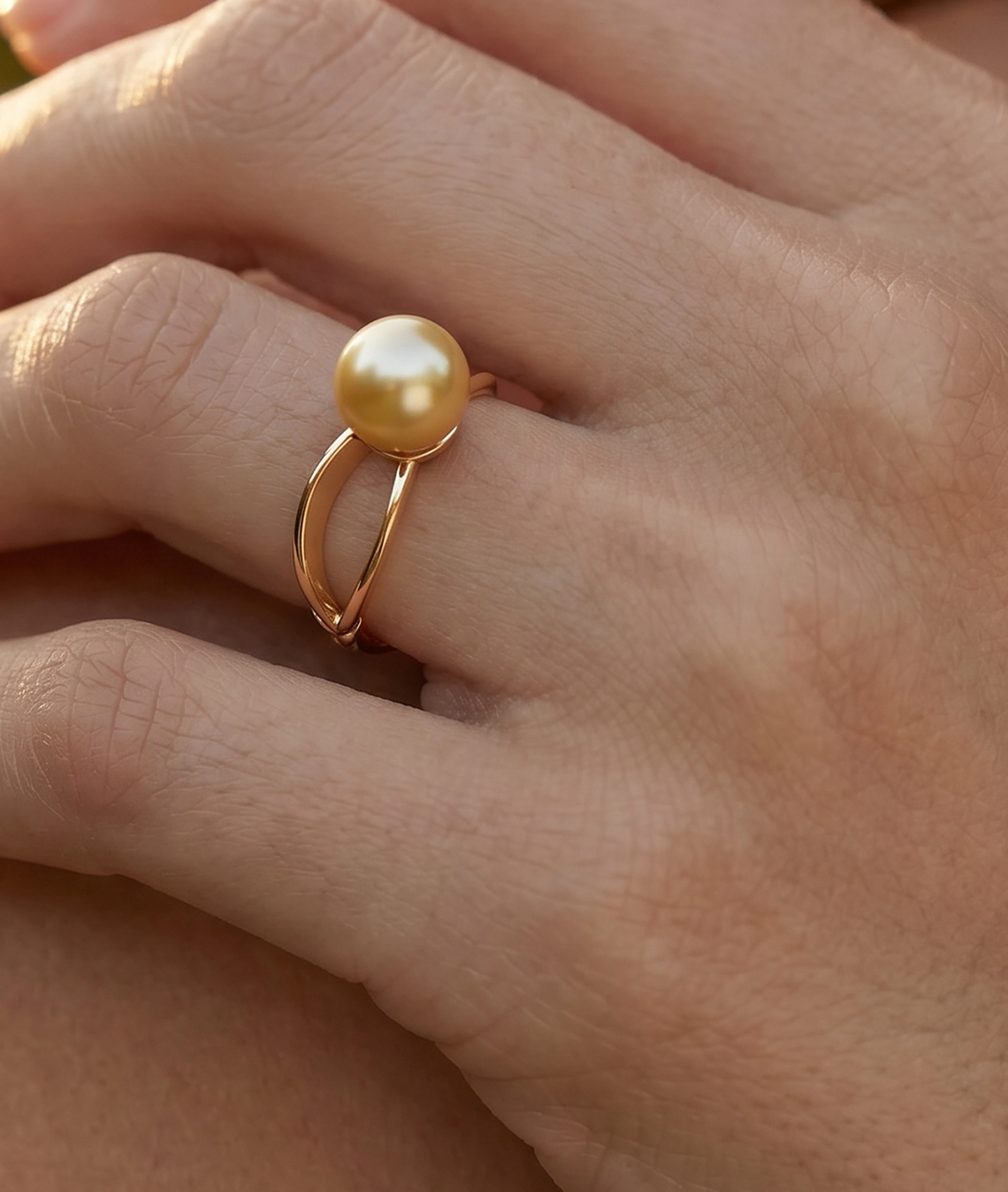 Golden South Sea Pearl Lana Ring
