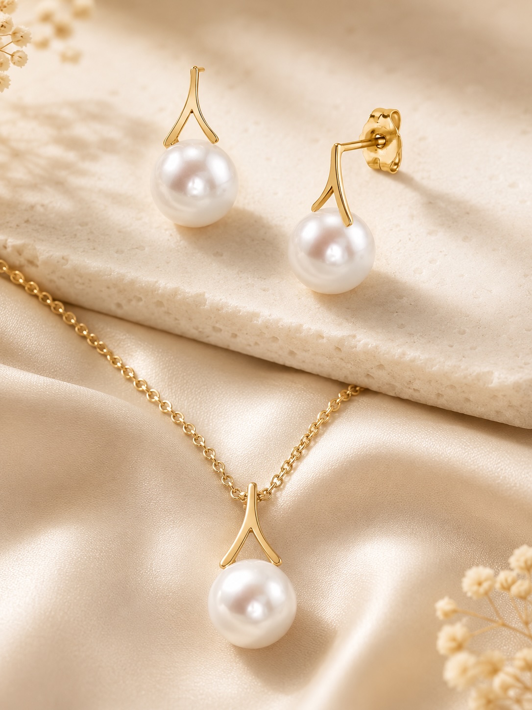 Akoya Pearl Lindsey Pendant & Earring Set - Secondary Image