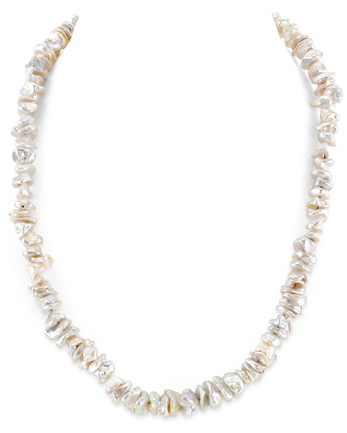8.0-8.5mm White Freshwater Keshi Pearl Necklace