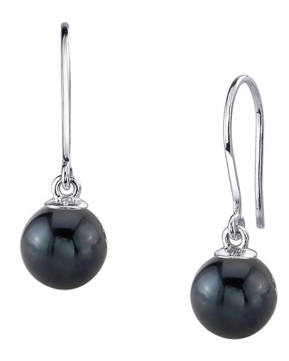 Black Freshwater Pearl Linda Dangling Earrings