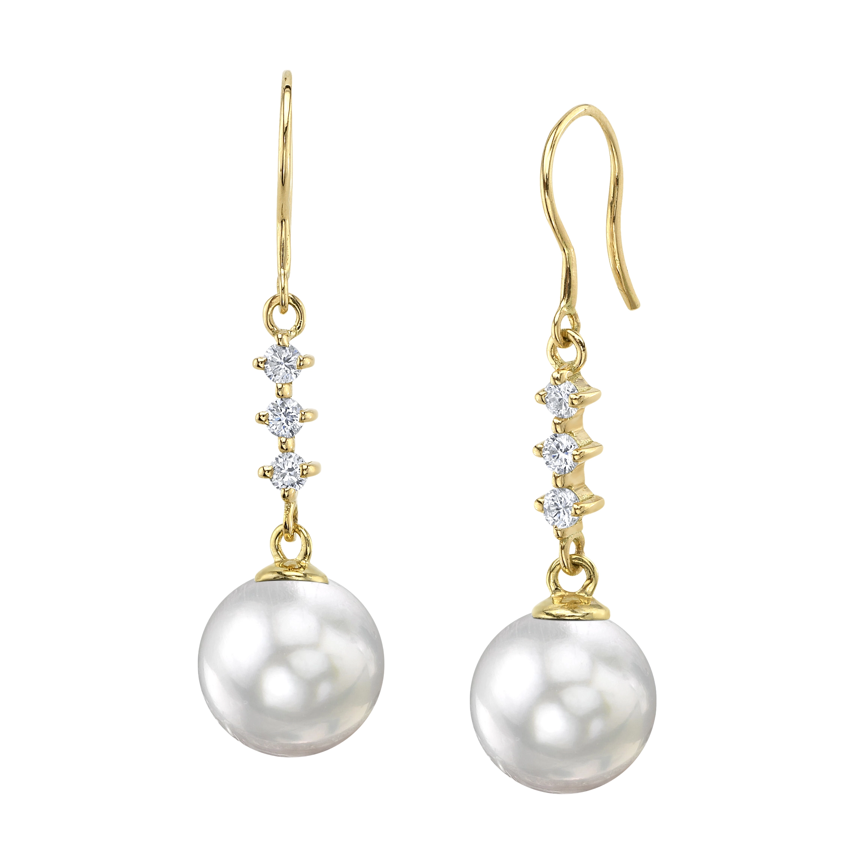 South Sea Pearl & Lab Grown Diamond Lydia Earrings