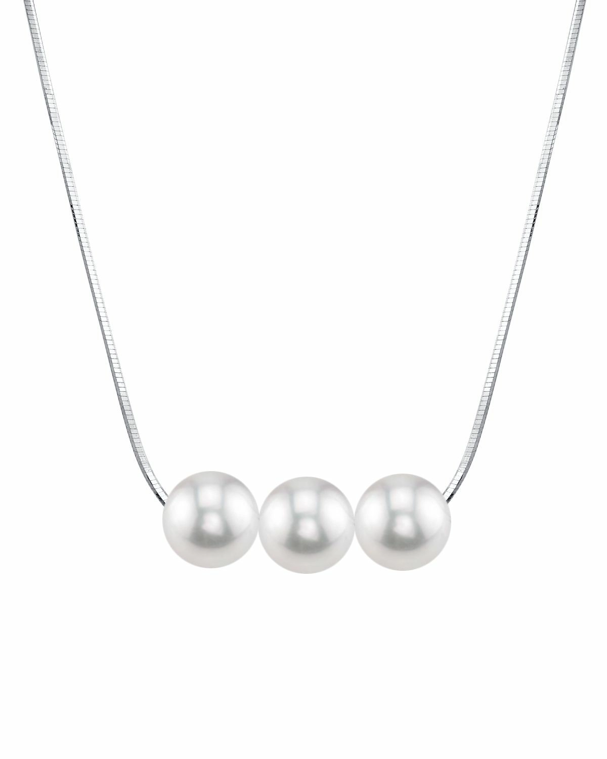 Pearl Moments - 8mm Freshwater Pearl Silver Adjustable Chain Necklace