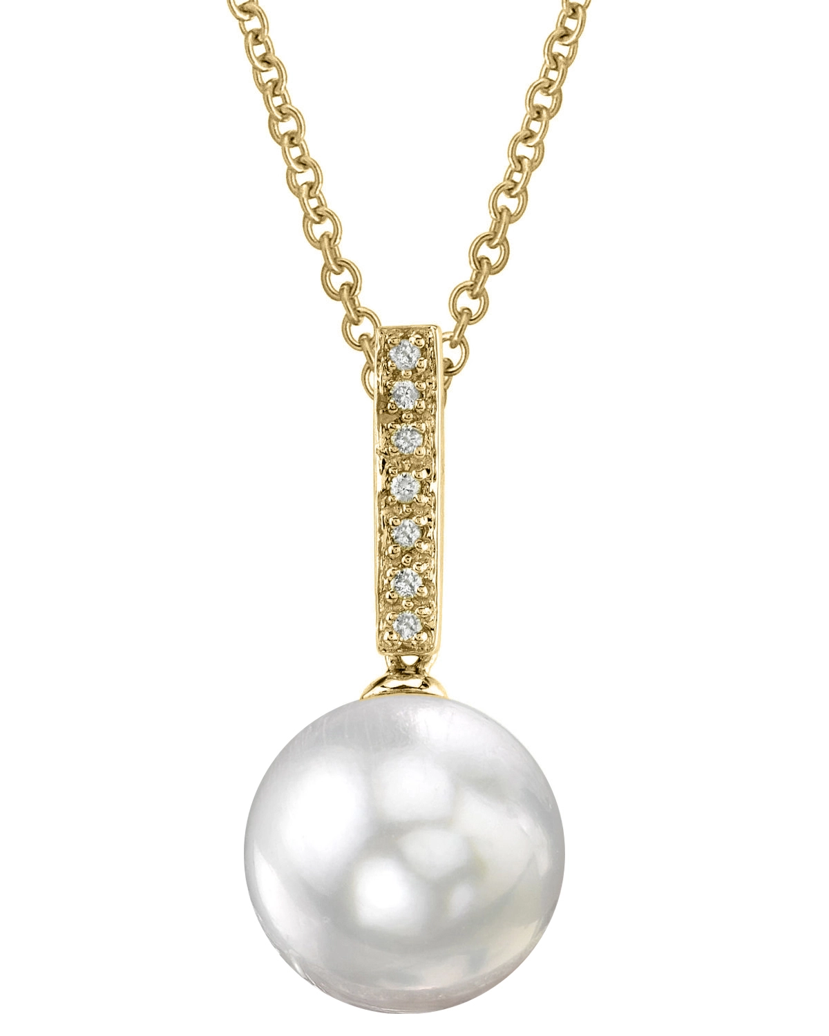 South Sea Pearl Dangling Diamond Pendant
