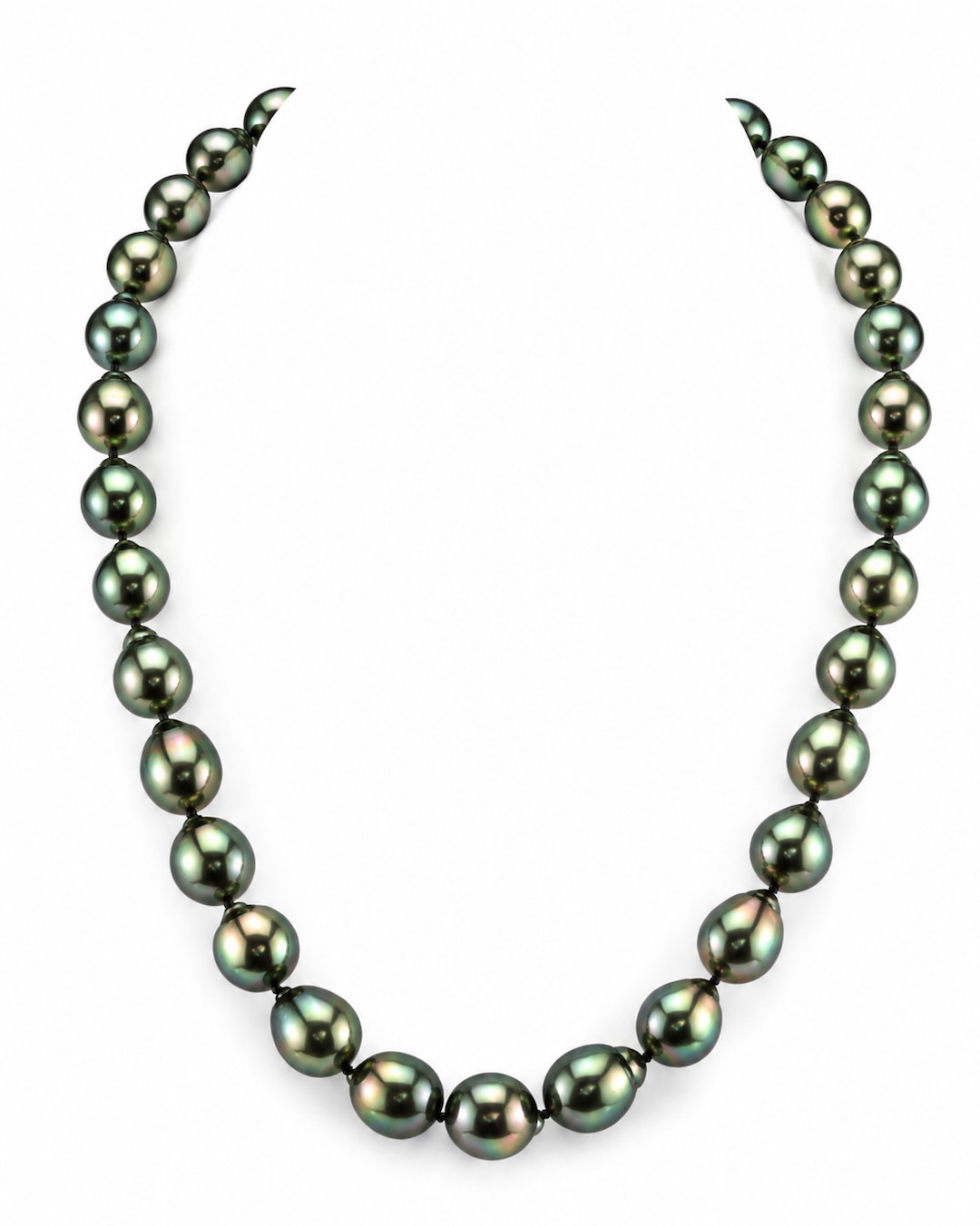 9-11mm Peacock Tahitian South Sea Baroque Pearl Necklace