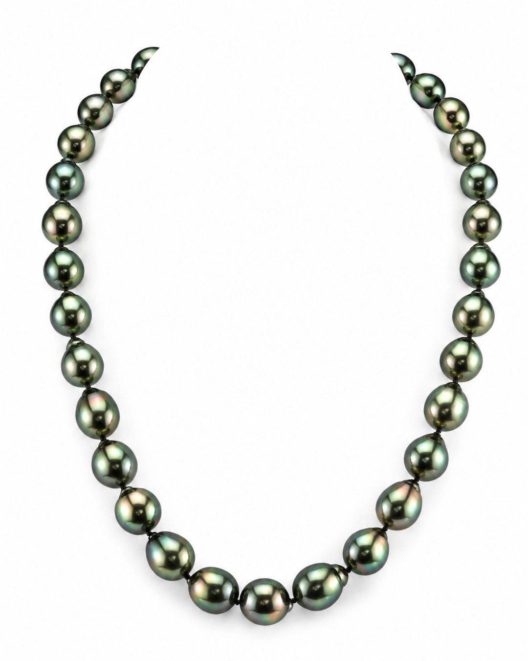 9-11mm Peacock Tahitian South Sea Baroque Pearl Necklace