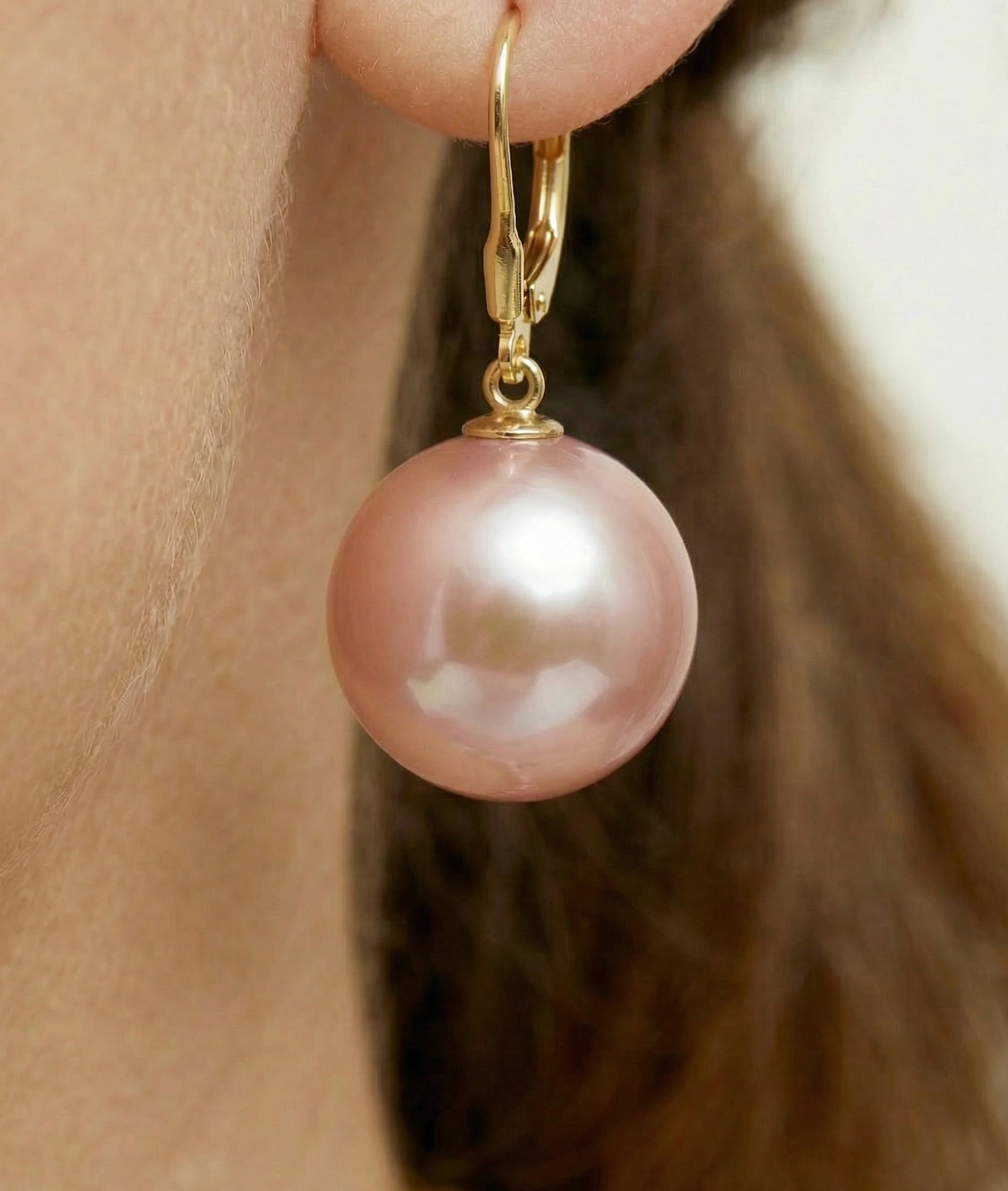 Pink Freshwater Pearl Classic Elegance Earrings