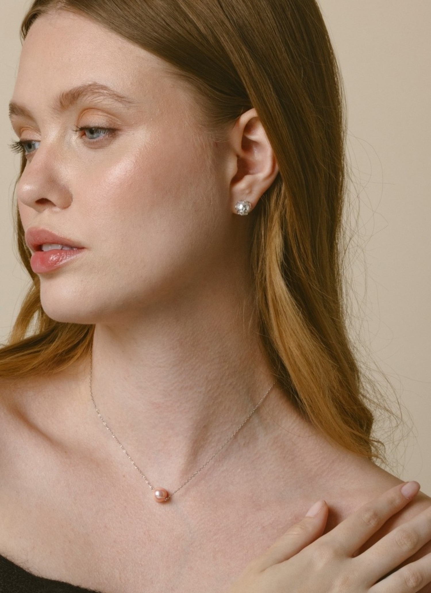 14K Gold Pink Freshwater Solitaire Pearl & Gold Pendant