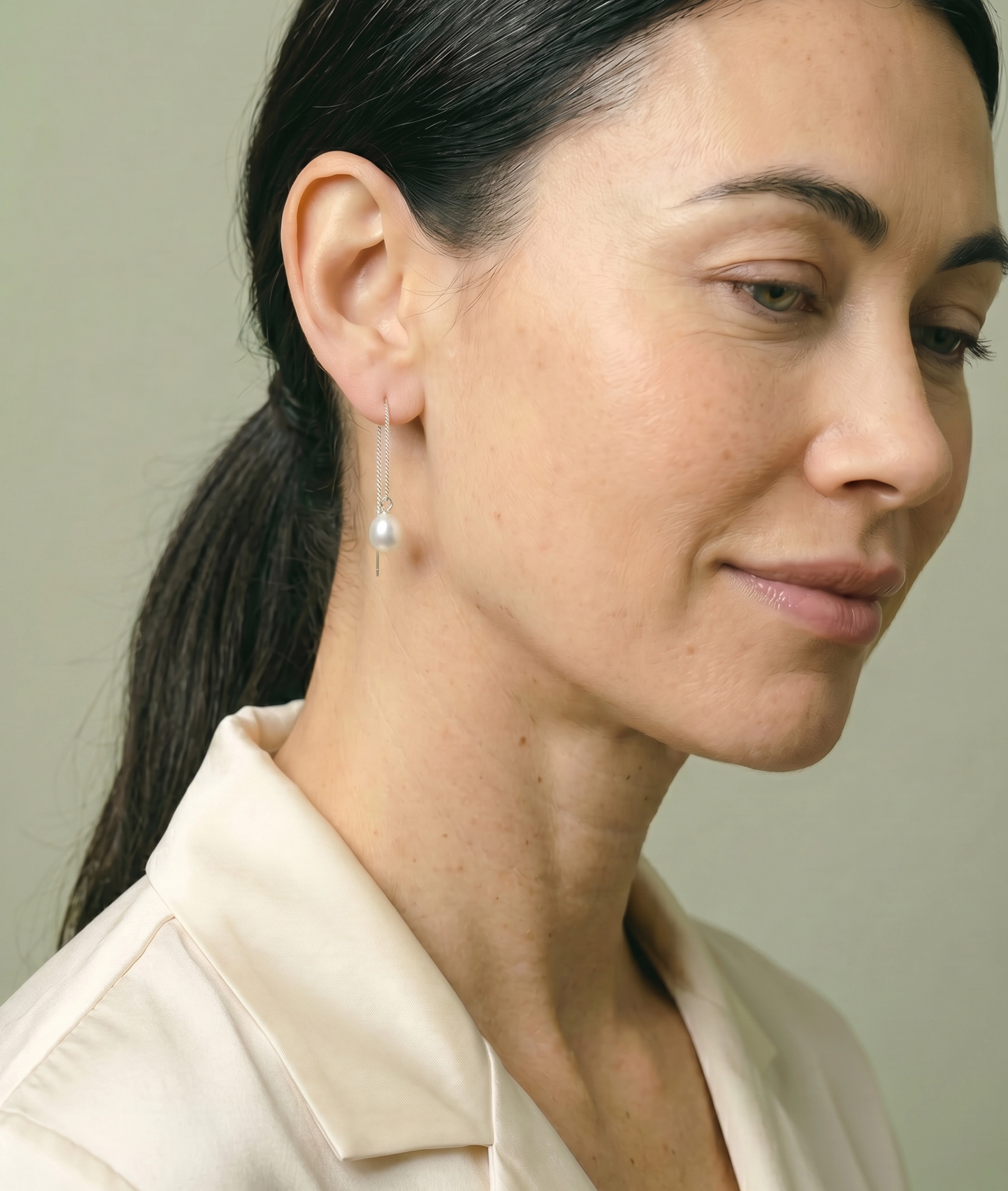 White Freshwater Pearl Bonnie Earrings