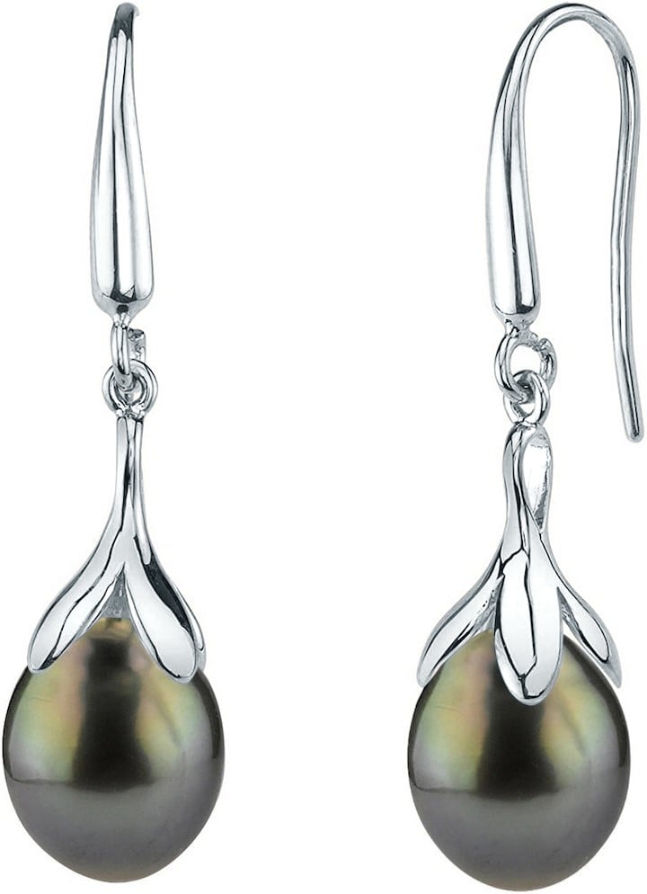 10-11mm Tahitian South Sea Pearl Olive Earrings