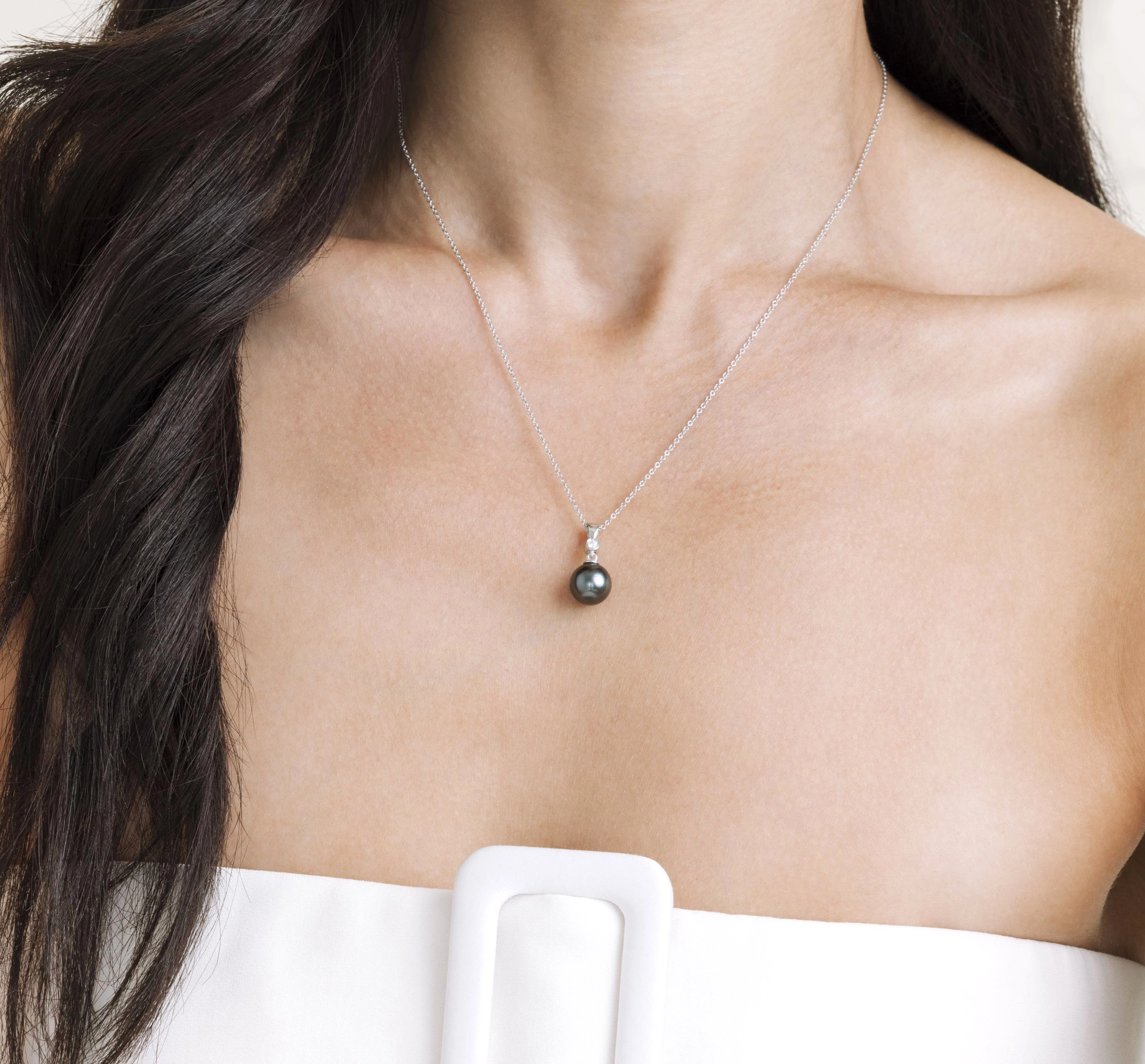 Tahitian South Sea Pearl &amp; Diamond Michelle Pendant