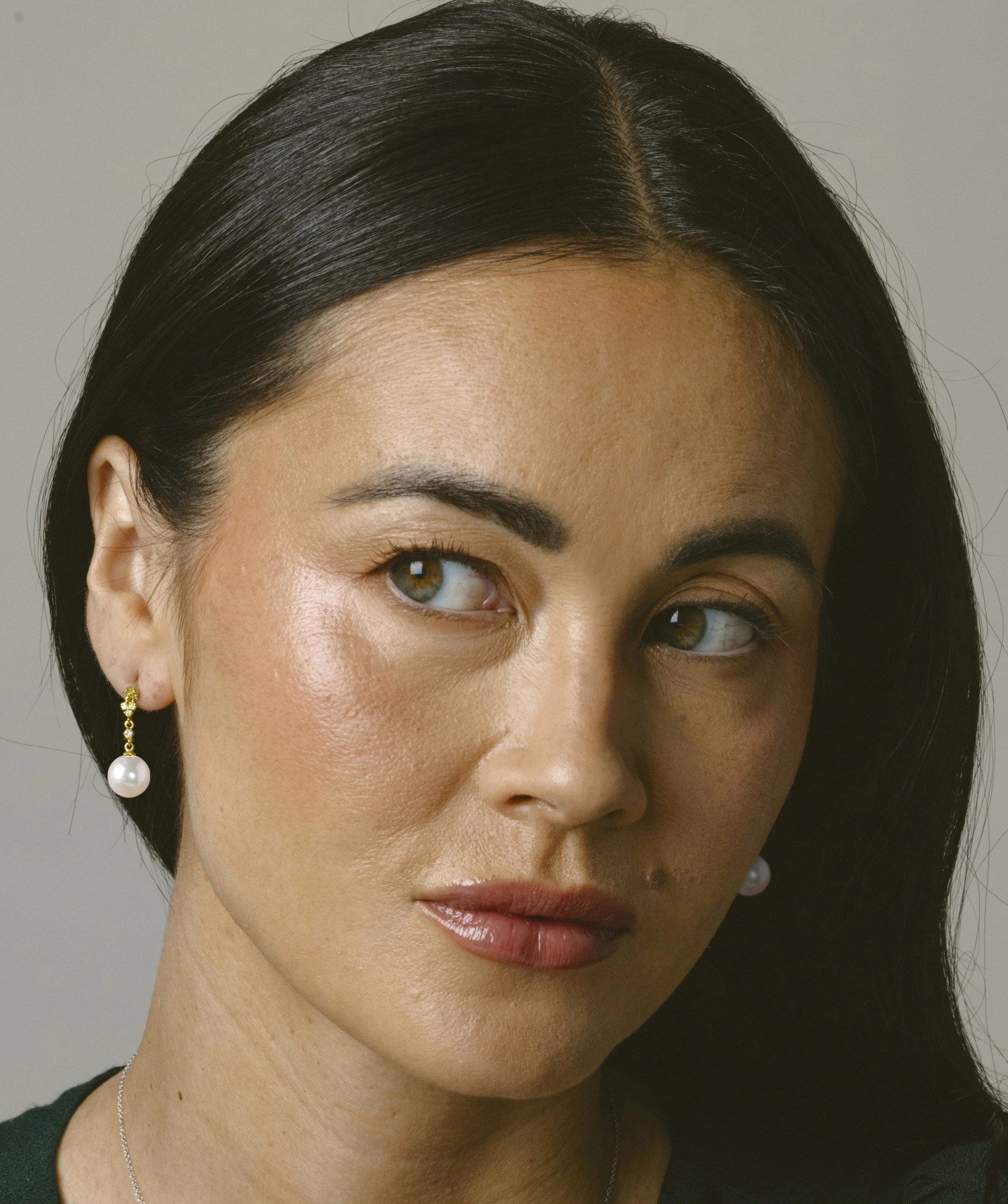 South Sea Pearl & Lab Grown Diamond Georgia Earrings