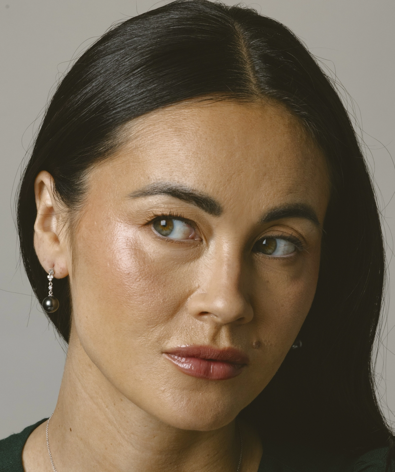 Tahitian South Sea Pearl & Lab Grown Diamond Georgia Earrings