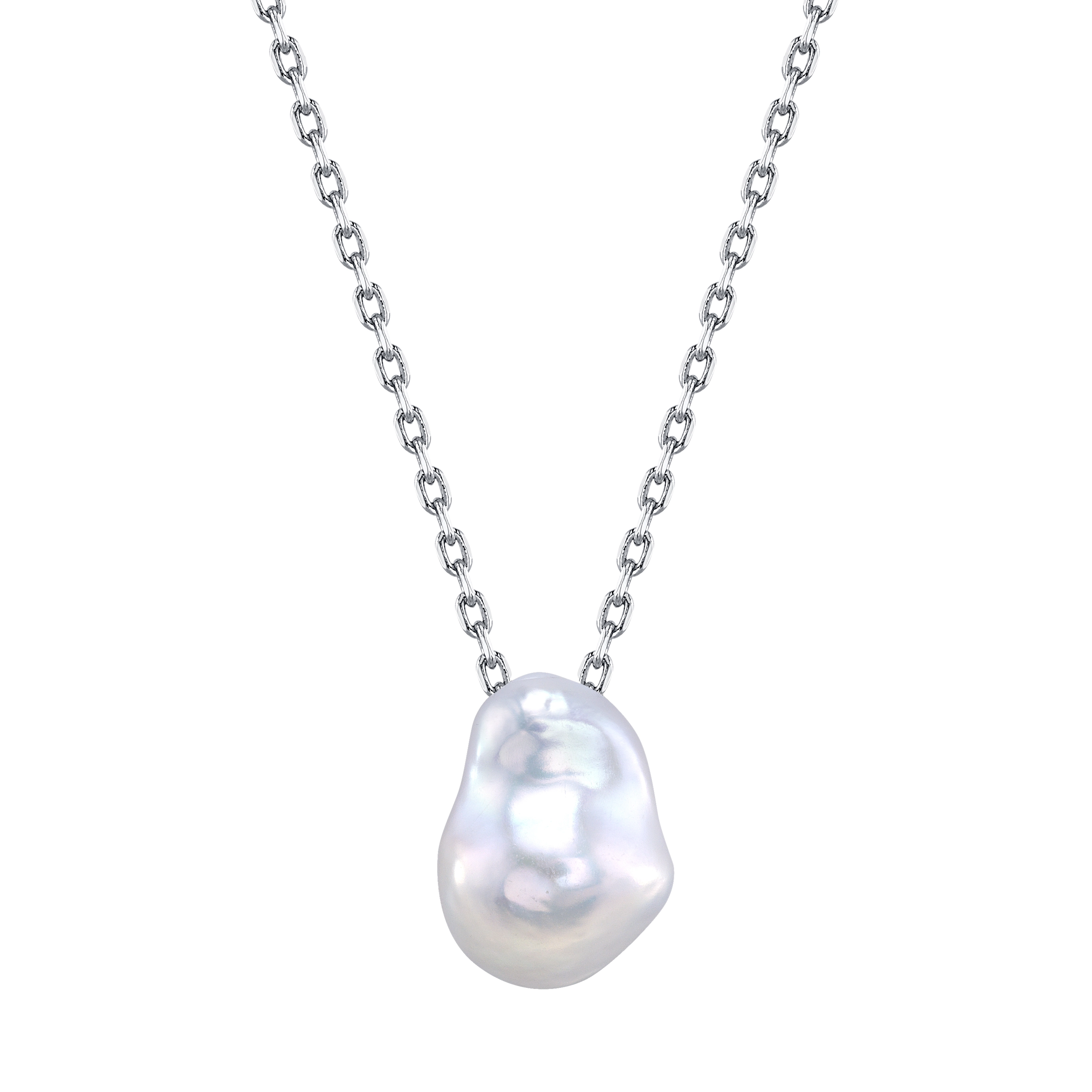 12mm White Freshwater Baroque Pearl Arlet Pendant