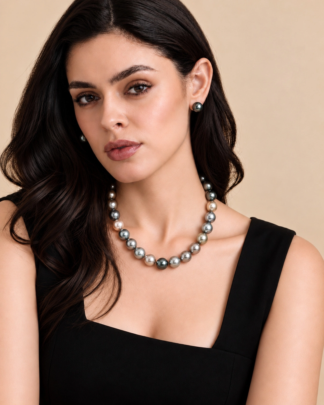 10-11mm Tahitian South Sea Pearl Pastel Multicolor Necklace - AAAA Quality