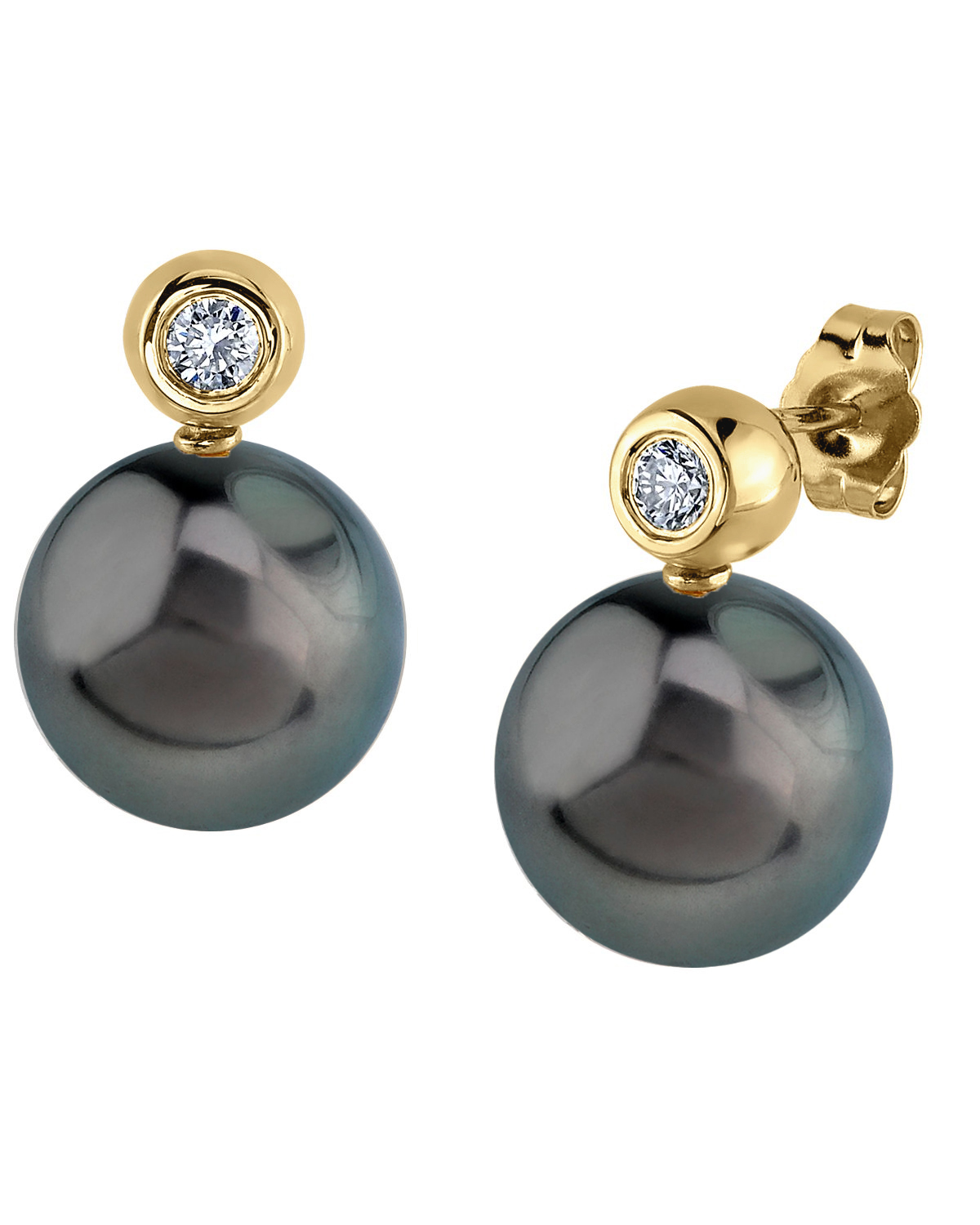 Tahitian South Sea Pearl & Diamond Dakota Earrings
