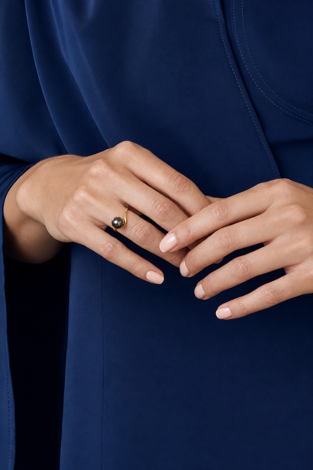 14K Gold Tahitian South Sea Pearl Felice Ring - Secondary Image