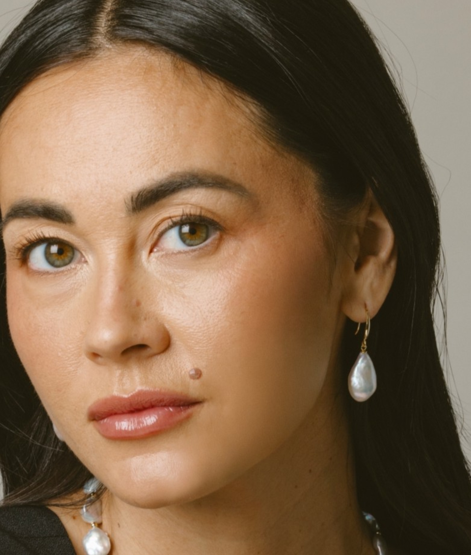 12mm White Freshwater Baroque Pearl Savanah Earrings