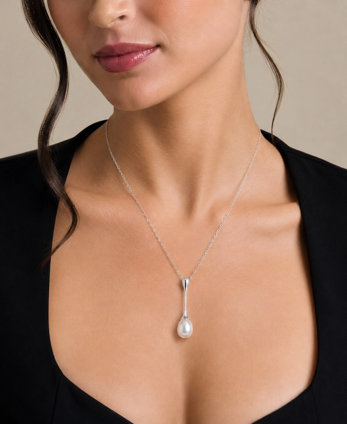 Freshwater Pearl Long Teardrop Pendant